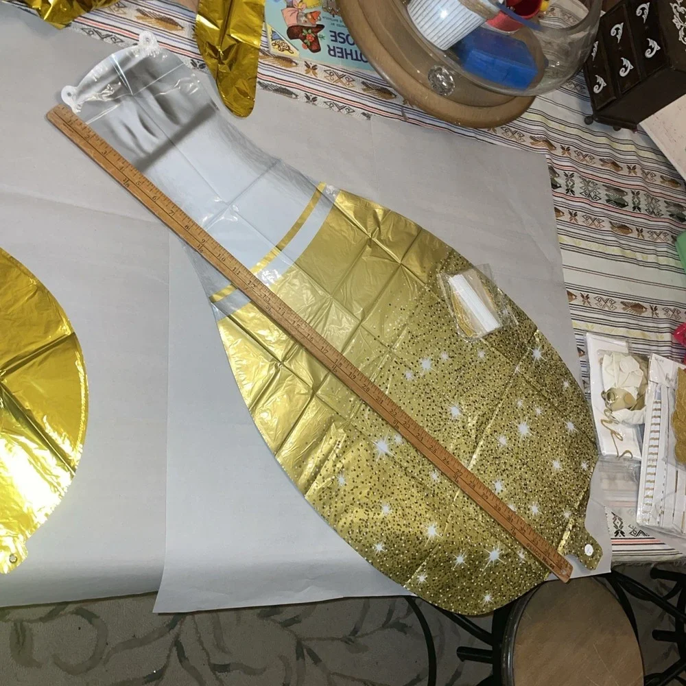 Engagement Party Decorations Gold‎ White Black Balloons Paper Fans Sash